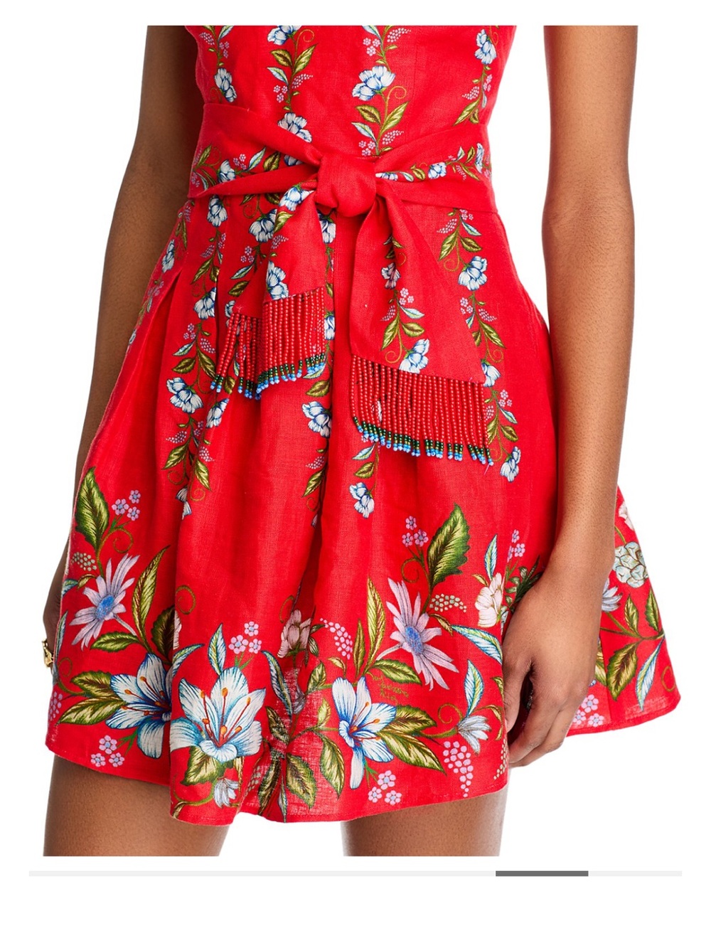 NWT FARM Rio Floral Sweet Bloom Bouquet Red Mini Dress Small - Picture 8 of 10
